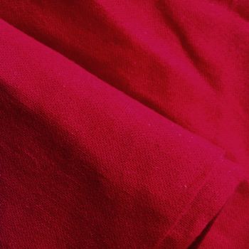 Kain Katun Rami Warna Merah (Rami Look)